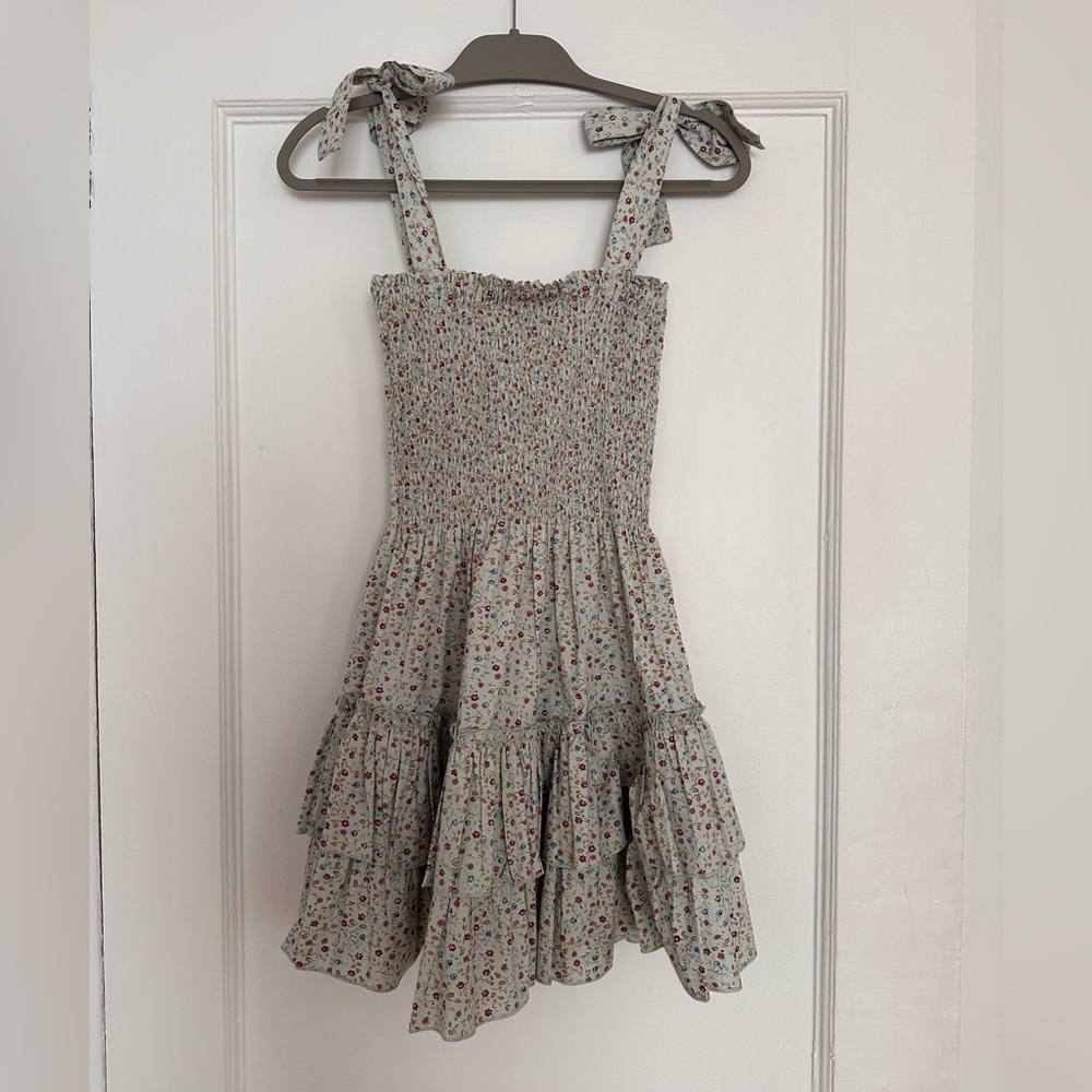 CB Positano Lulu Ruched Floral Mini Dress